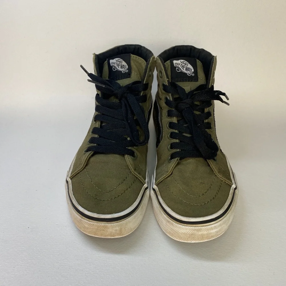 Van’s Sk-8 Hi Sneakers Women’s 5.5 Army Green/Black 721277 - Picture 2 of 9